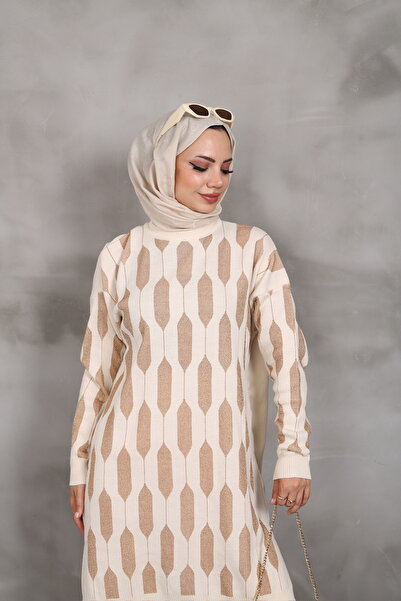 MODA Ασημένιο πλεκτό τουνίκ