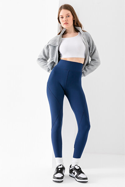 RuyaMood Γυναικείο μπλε ναυτικό ψηλόμεσο κρεβατάκι με ραφές αναπνεύσιμο μαλακ...