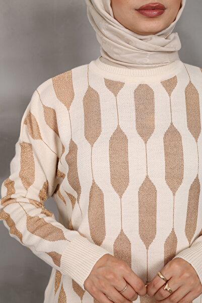 MODA Ασημένιο πλεκτό τουνίκ