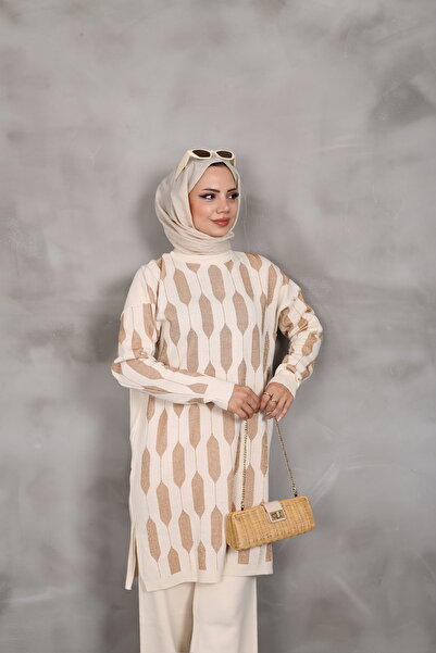 MODA Ασημένιο πλεκτό τουνίκ