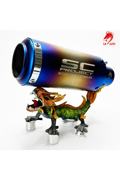 setmoto Sc Racıng - Performans Egzos Eksos - 3 Renklı - Susturuculu