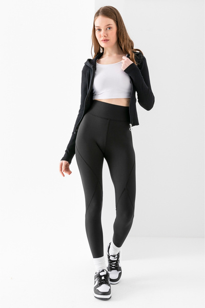 LEBRA Ženske crne Visok struk Oblikuje figuru Karyoka prošivene prozračne Mek...