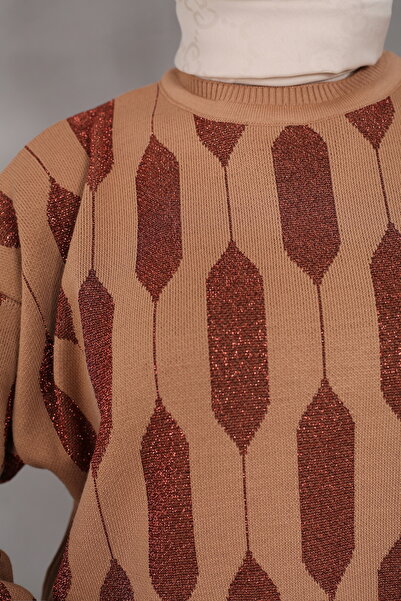 MODA Блестяща плетена туника