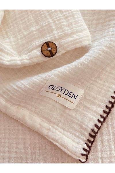 GLOYDEN Ecru Muslin Park Bed Baby Duvet Cover Set - 70X110