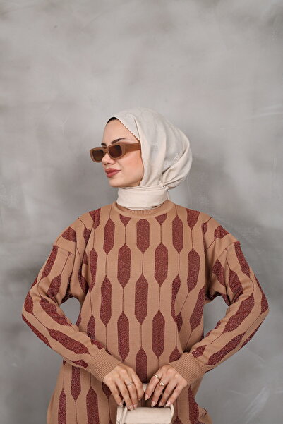 MODA Блестяща плетена туника