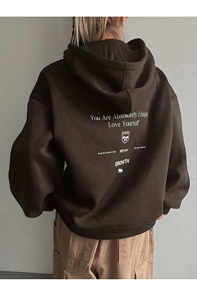 Moda Glo Φούτερ με κουκούλα Unisex με στάμπα