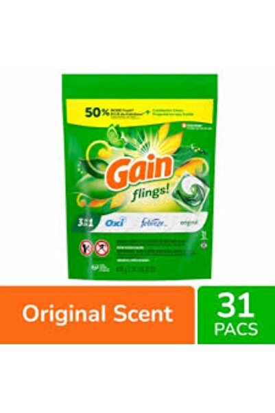 GAIN Flings 3 in 1 Oxi Febreze Original 31 Pacs Deterjan 629 gr