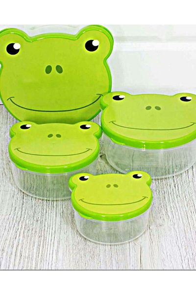 HOBBY LİFE Zoo - Set of 4 Frog Storage Containers
