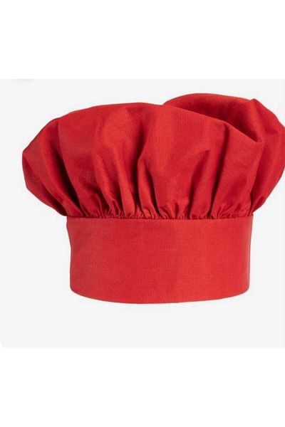 Hobizer Textile Adjustable Red Black White Chef Cook Hat