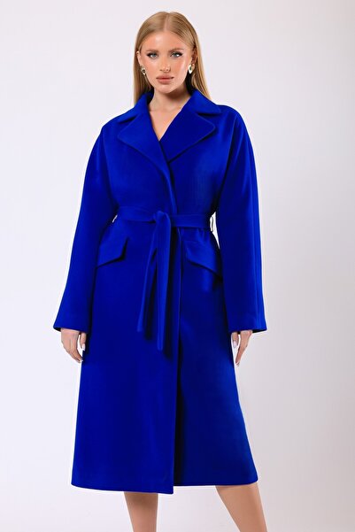 Leather Club Lacivert Carolina Kaşmir Kaban