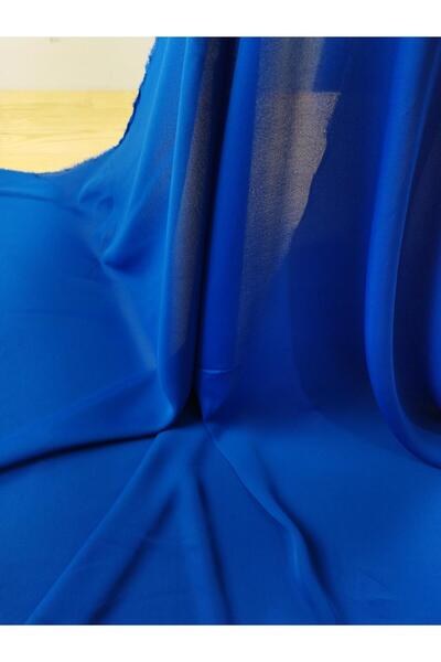 Kumaş Parça Шифон синього кольору (ширина 150 см x довжина 170 см)