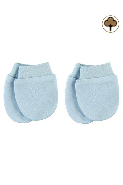 Civil Baby Baby Organic 2-Piece Gloves 0 Month Blue