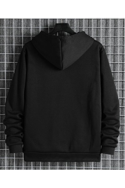 luci sports Zippered Black Plain Sweet Cardigan