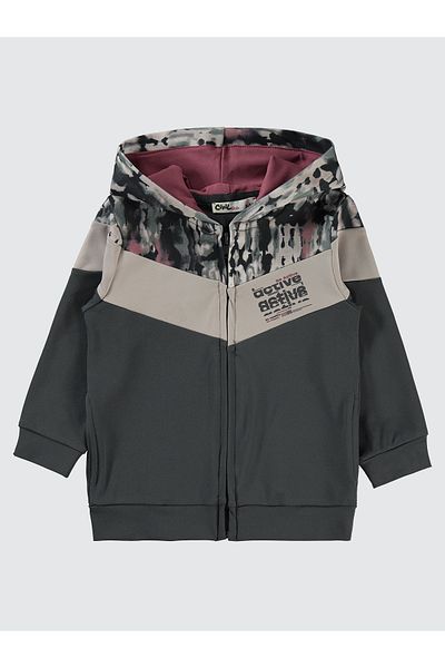 Civil Girls Girl's Cardigan for 2-5 Years - Light Smoked