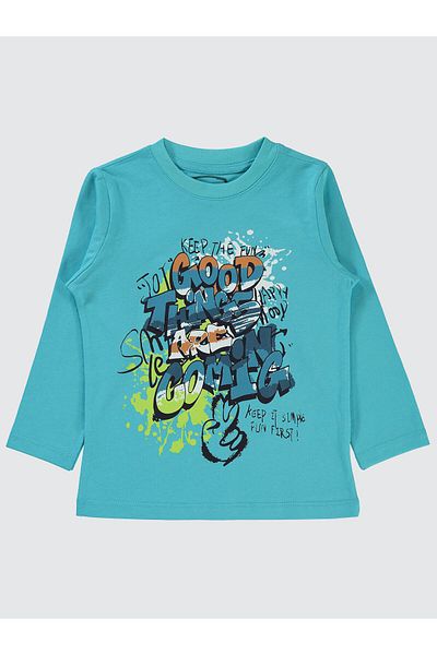 Civil Boys 2-5 Years Old Boy Turquoise Sweatshirt