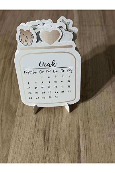 PLANUM KREATİF Kedi baskılı 2026 masa üstü takvim