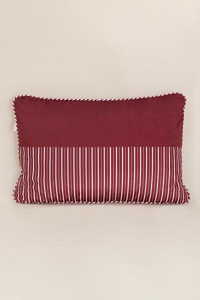 Koza Home Charm Red White Stripe Printed Throw Pillow 40X60 35256A