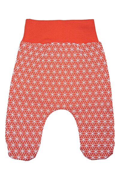 Ozmoz By Mukadder Özden Organic Flower of Life Patterned Red Baby Booties Bottom