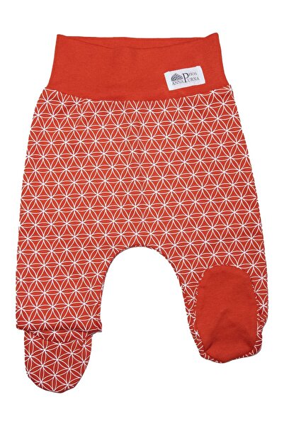Ozmoz By Mukadder Özden Organic Flower of Life Patterned Red Baby Booties Bottom
