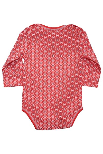 Ozmoz By Mukadder Özden Organic Flower of Life Patterned Red Baby Body