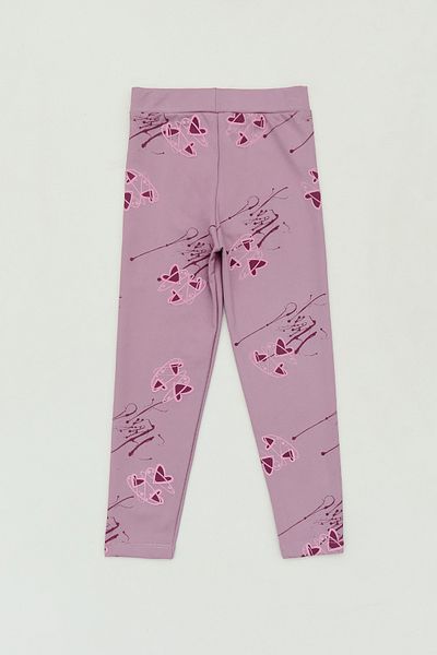 Fulla Moda Heart Patterned Girls' Leggings with Elastic Waist
