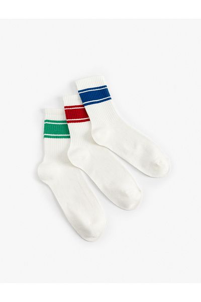 Koton Set of 3 Cotton Striped Socks