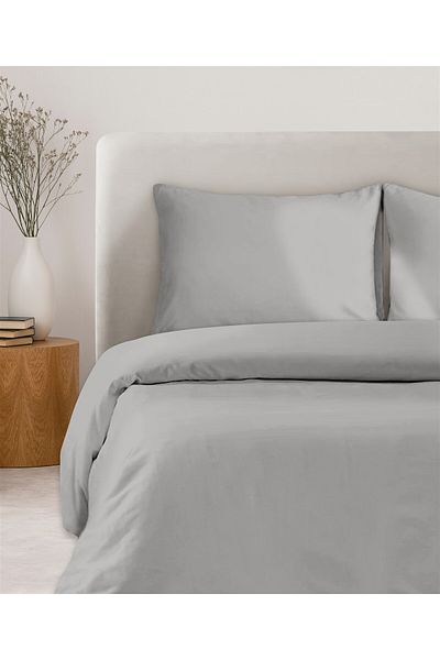 Evim Σετ Παπλωματοθήκη Akfil 100% Βαμβάκι Διπλό 200x220 εκ. Γκρι