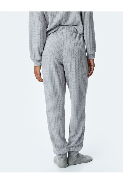 Koton Comfortable Fit Knit Patterned Jogger Pajama Bottoms