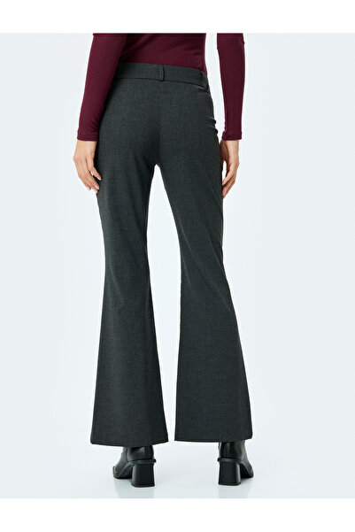 Koton Standard Waist Wide Leg Fabric Trousers