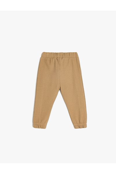 Koton Cotton Laced Waist Jogger Trousers