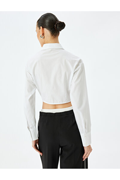 Koton Πουκάμισο με φερμουάρ με μακρυμάνικο κλασικό γιακά