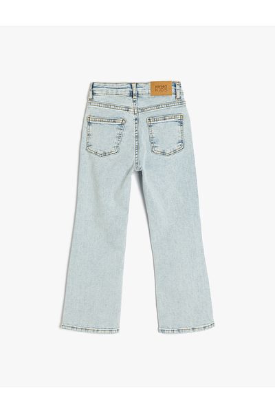 Koton Slim Fit Spanish Leg Pocketed Jean Trousers