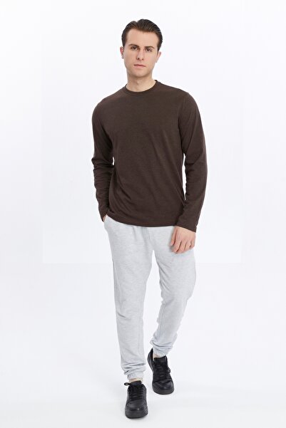 defys Мъжка велосипедна блуза с дълъг ръкав и редовна кройка, цвят кафе