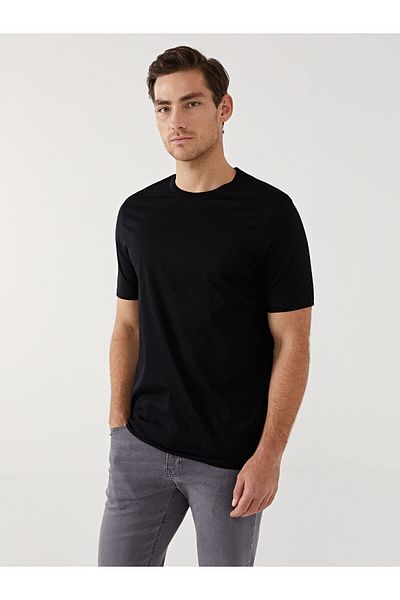 LC Waikiki Ανδρικό μπλουζάκι Lcwk Crew με κοντό μανίκι χτενισμένο βαμβακερό