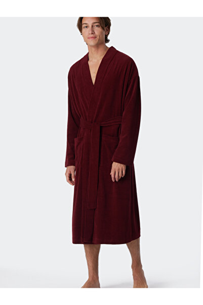 Schiesser Bademantel Feather Terry Bade-mantel Sauna Morgen-mantel