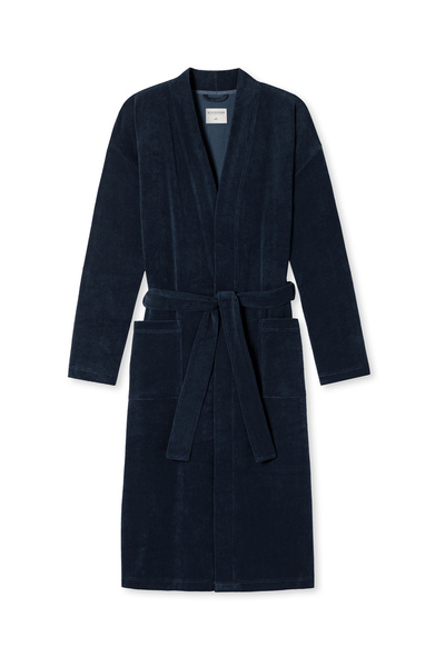 Schiesser Bademantel Feather Terry Bade-mantel Sauna Morgen-mantel