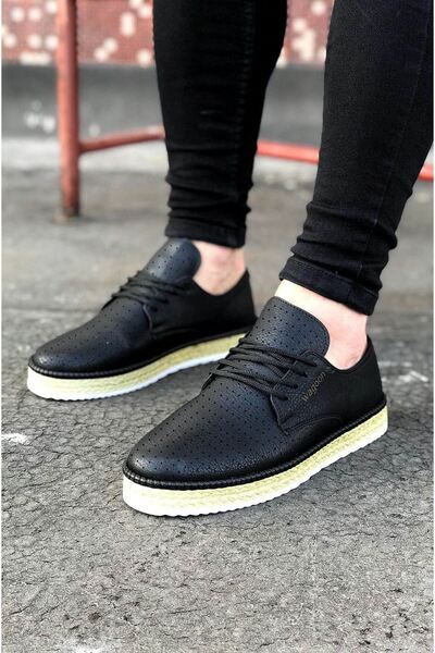 BESKAR Чорні чоловічі черевики Wagoon WG013