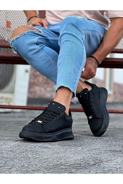 Wagoon Pantofi cu talpă înaltă pentru bărbați Wg501 Charcoal