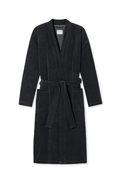 Schiesser Bademantel Feather Terry Bade-mantel Sauna Morgen-mantel