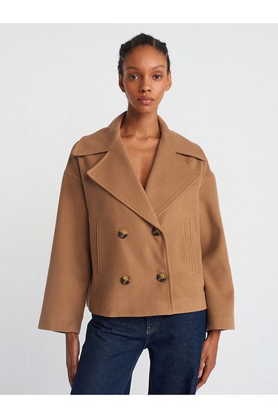 Dilvin 60750 Dilvin Double Breasted Coat