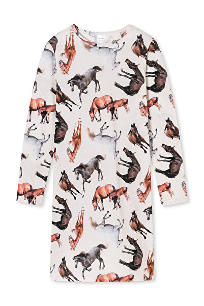 Schiesser Nachthemd Horse World Nacht-Hemd Schlafmode Sleepwear