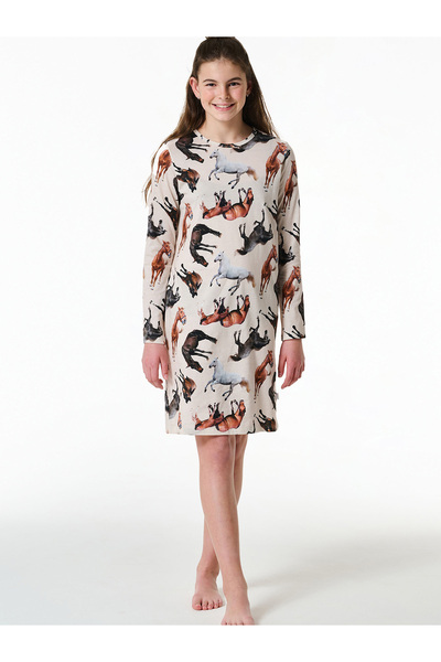 Schiesser Nachthemd Horse World Nacht-Hemd Schlafmode Sleepwear