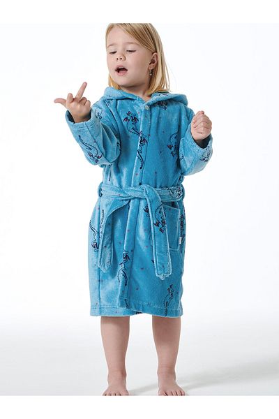 Schiesser Bademantel Girls World Bade-mantel Sauna Morgen-mantel
