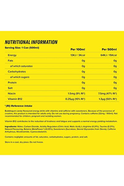 Cellucor C4 Performance Energy Drinks Millions Bubblegum 500ml (12 Pack)