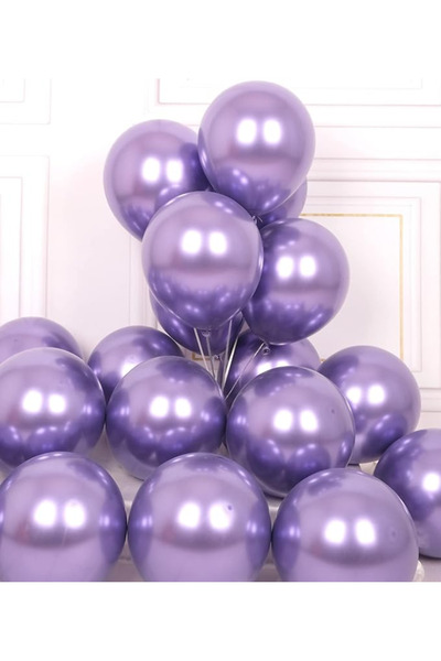 BALON DİYARI 12INC Büyük Boy Aynalı Krom Balon Yüksek Kalite 50 Adet