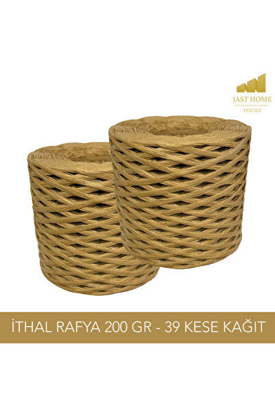 Jast Textile İthal Rafya Kağıt Ip , 2'er Adet , 39 Kese Kağıt Renk 200'er gram