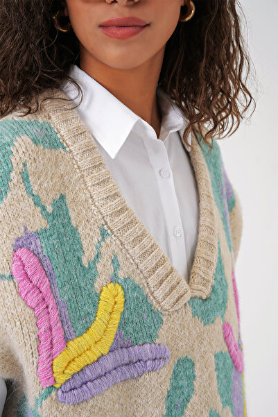 Bigdart Ecru 15913 Modell Kötött pulóver ing