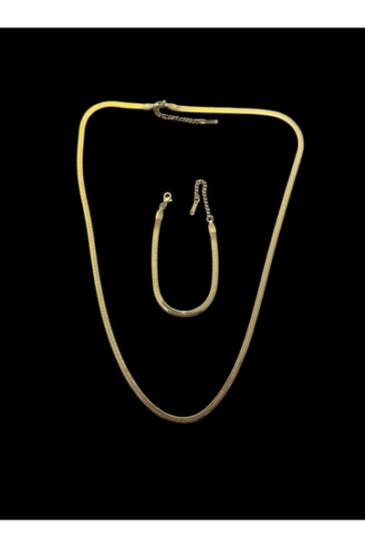 Aleda Çelik İtalyan Zinciri Kolye ve Bileklik Takımı