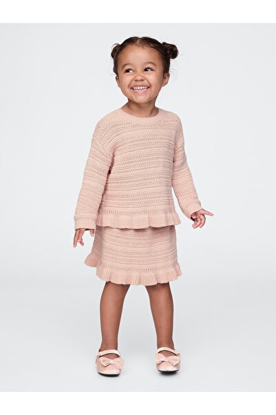 GAP Kız Bebek Pembe Fırfırlı Etek Set