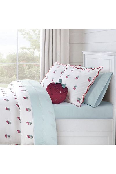 Orange Bed & Bath طقم لحاف مفرد مكون من 8 قطع باللون الأبيض من STRAWBERRY مقاس 228 × 228 سم